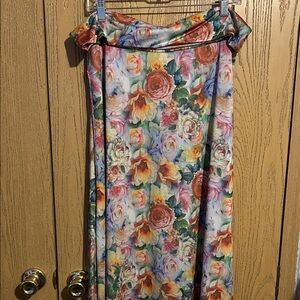 LuLaRoe Floral Maxi Skirt - Multicolor